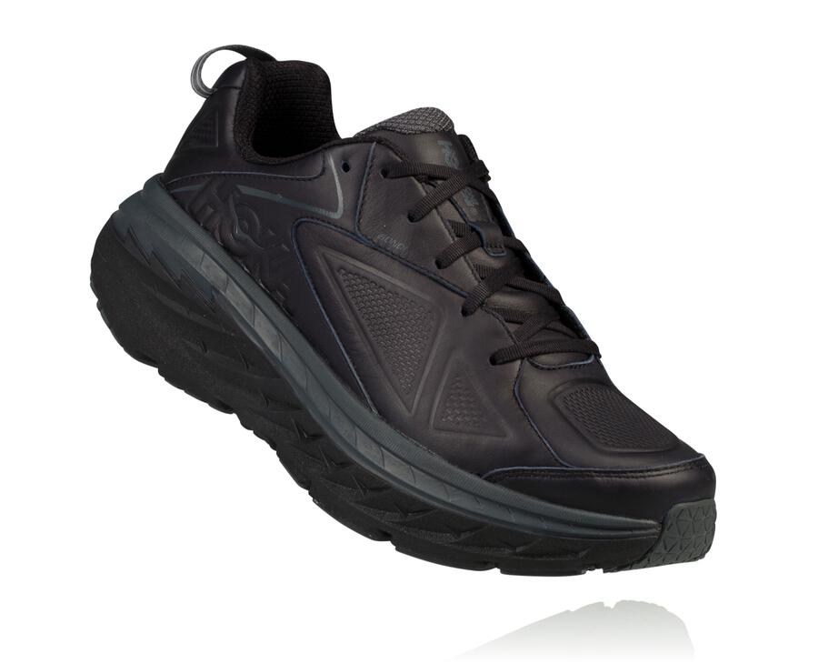 Hoka One One Bondi Läder Löparskor Herr - Svarta - XODYG-9165